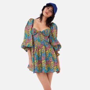 FOR LOVE & LEMONS RUTH MINI DRESS BLUE